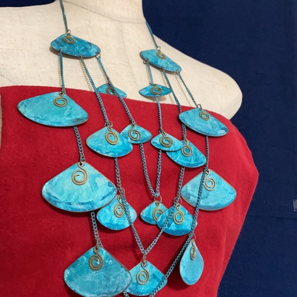 🖤VTG💕handmade oxidized metal necklace - Picture 8 of 16